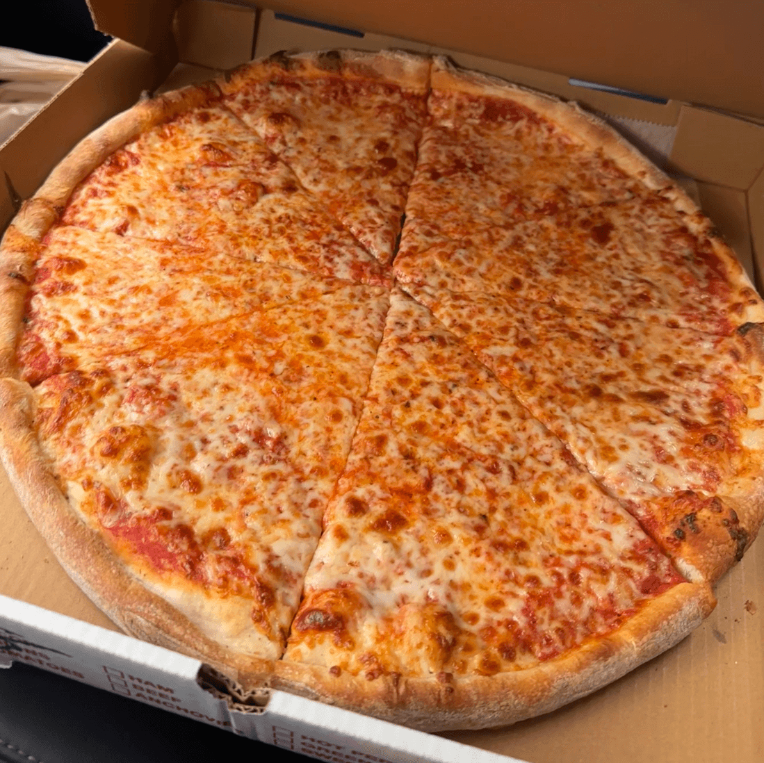 Extra large cheese pizza (20").