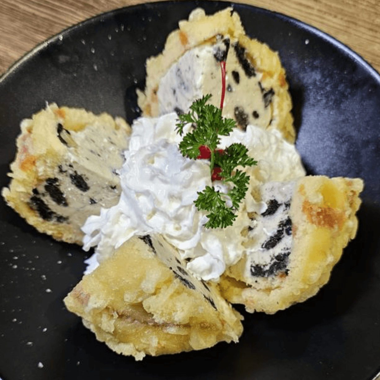 TEMPURA ICE CREAM.