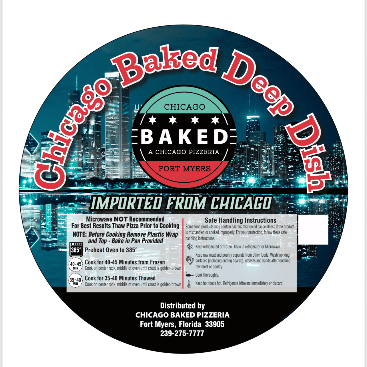 Frozen Deep Dish Sausage 10".