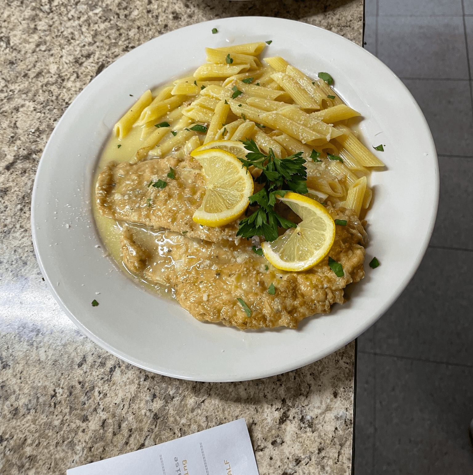 Chicken or Veal Francese Entree.