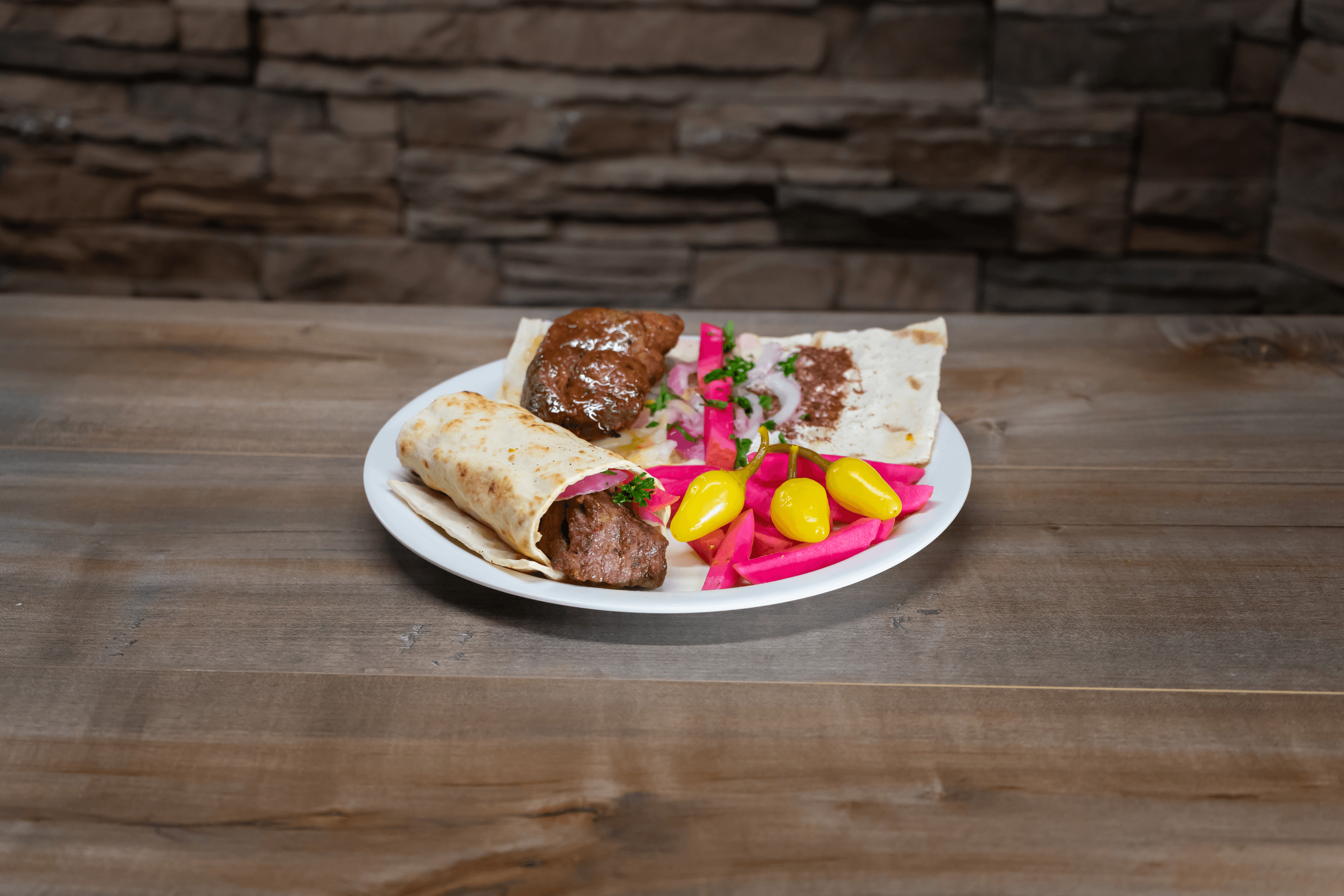 Pork Kabob Wrap.