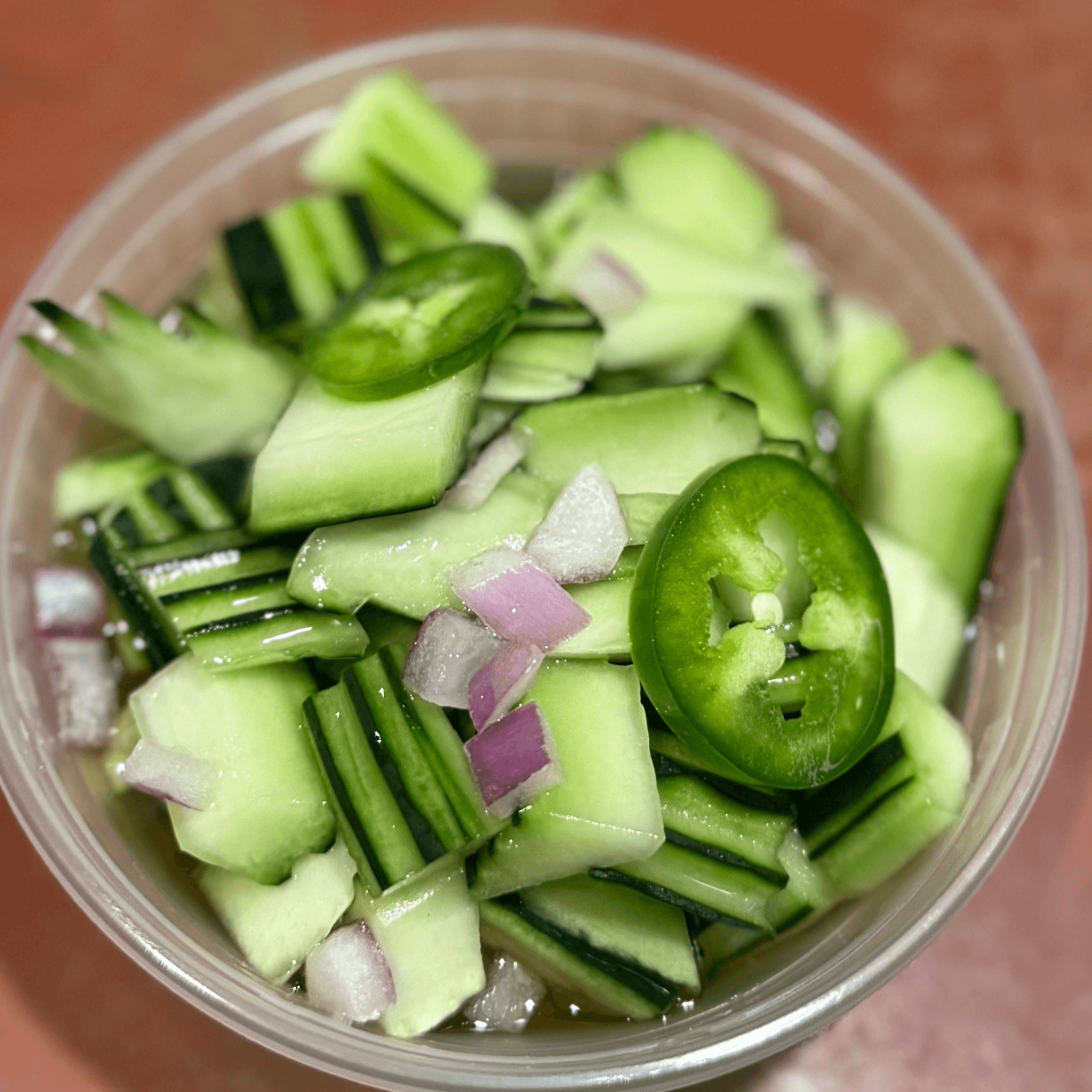 Cucumber salad (V) (GF).
