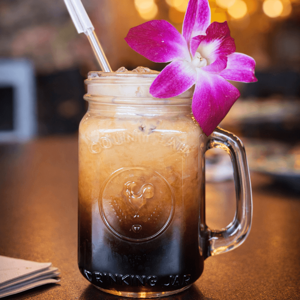 Thai ice coffee.