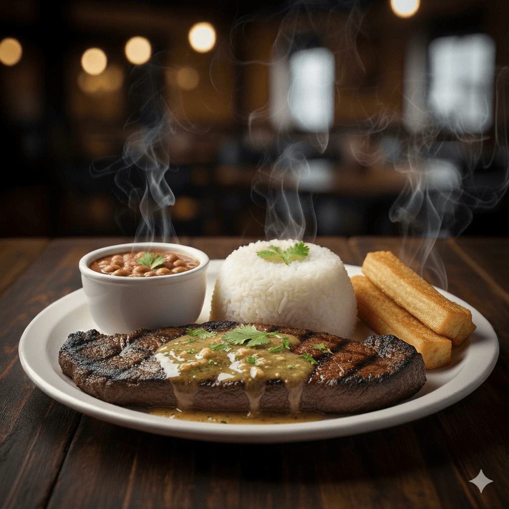 Churrasco con Chimichurri.