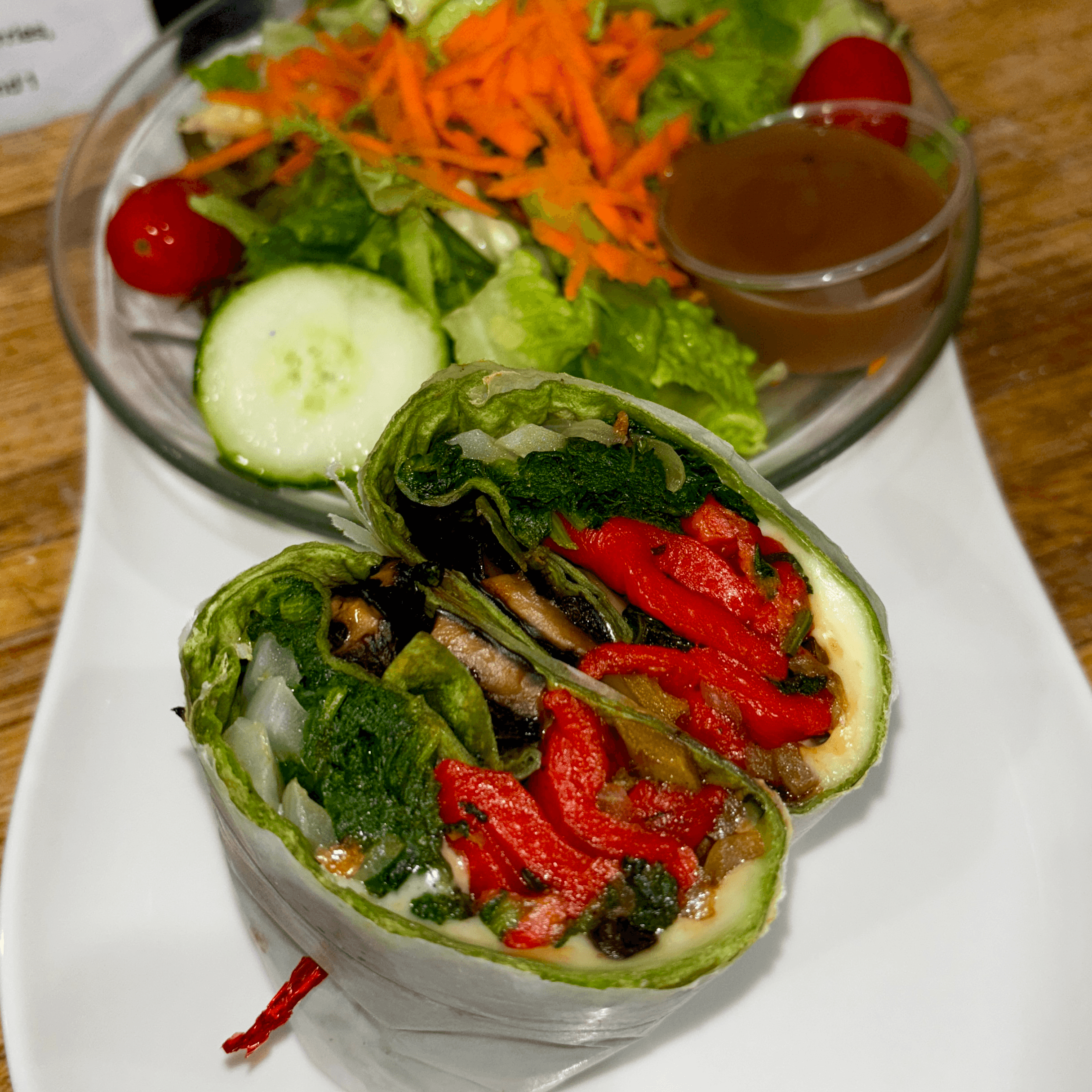 Mediterranean Veggie Wrap.