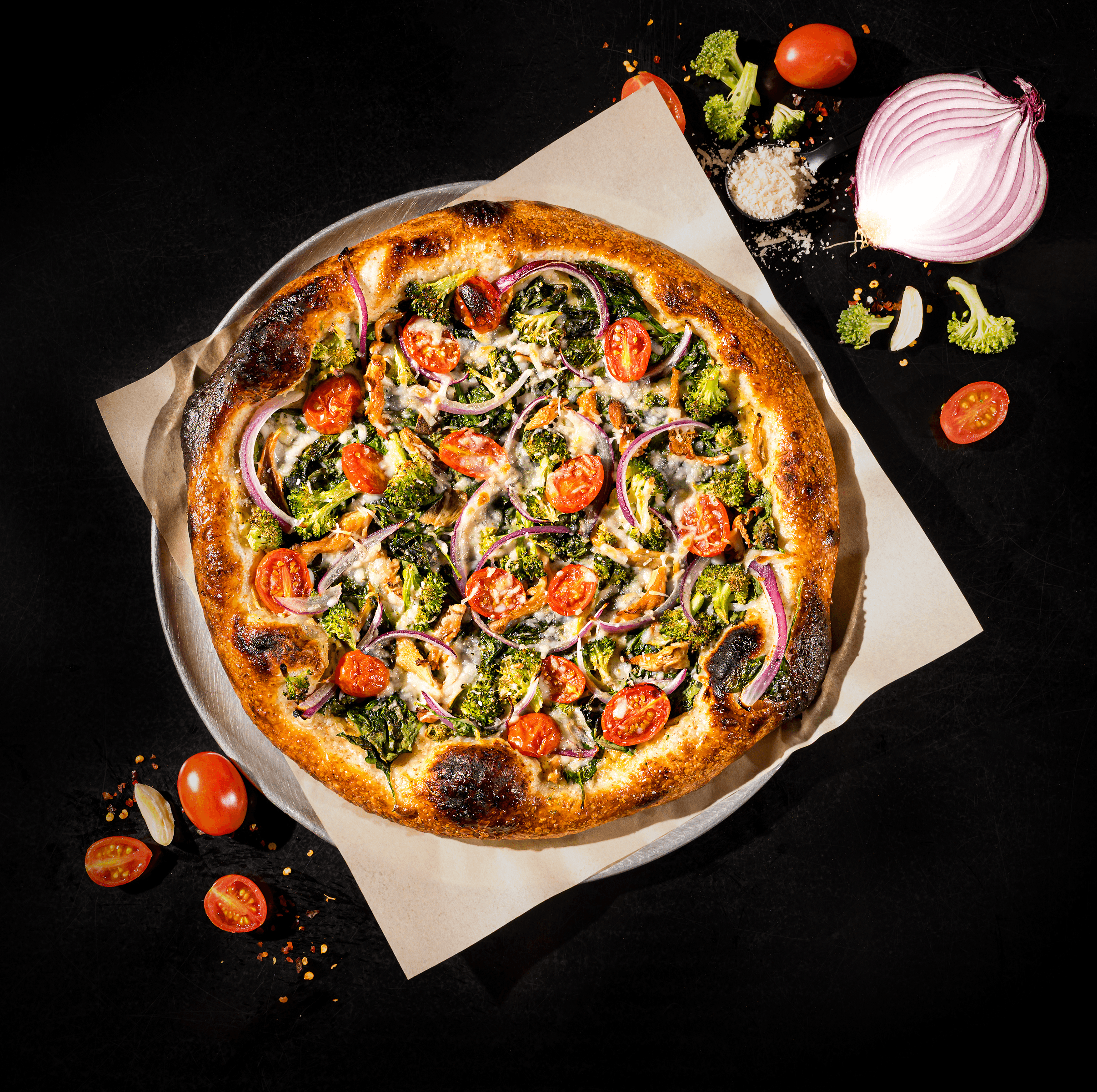 Roasted Veggie Pizza.