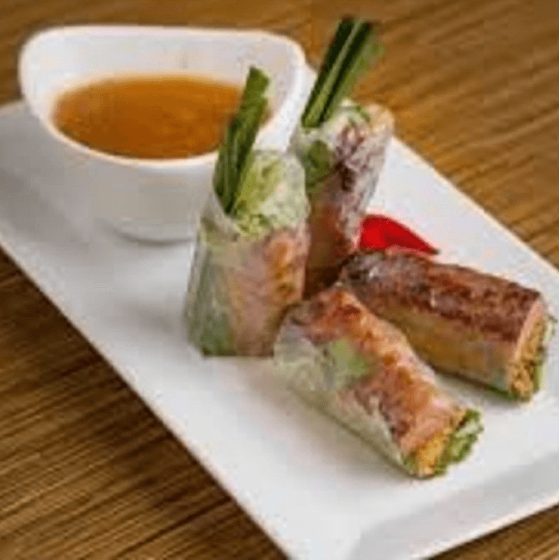 A8.  Grill pork sausage rolls/ nem nuong.