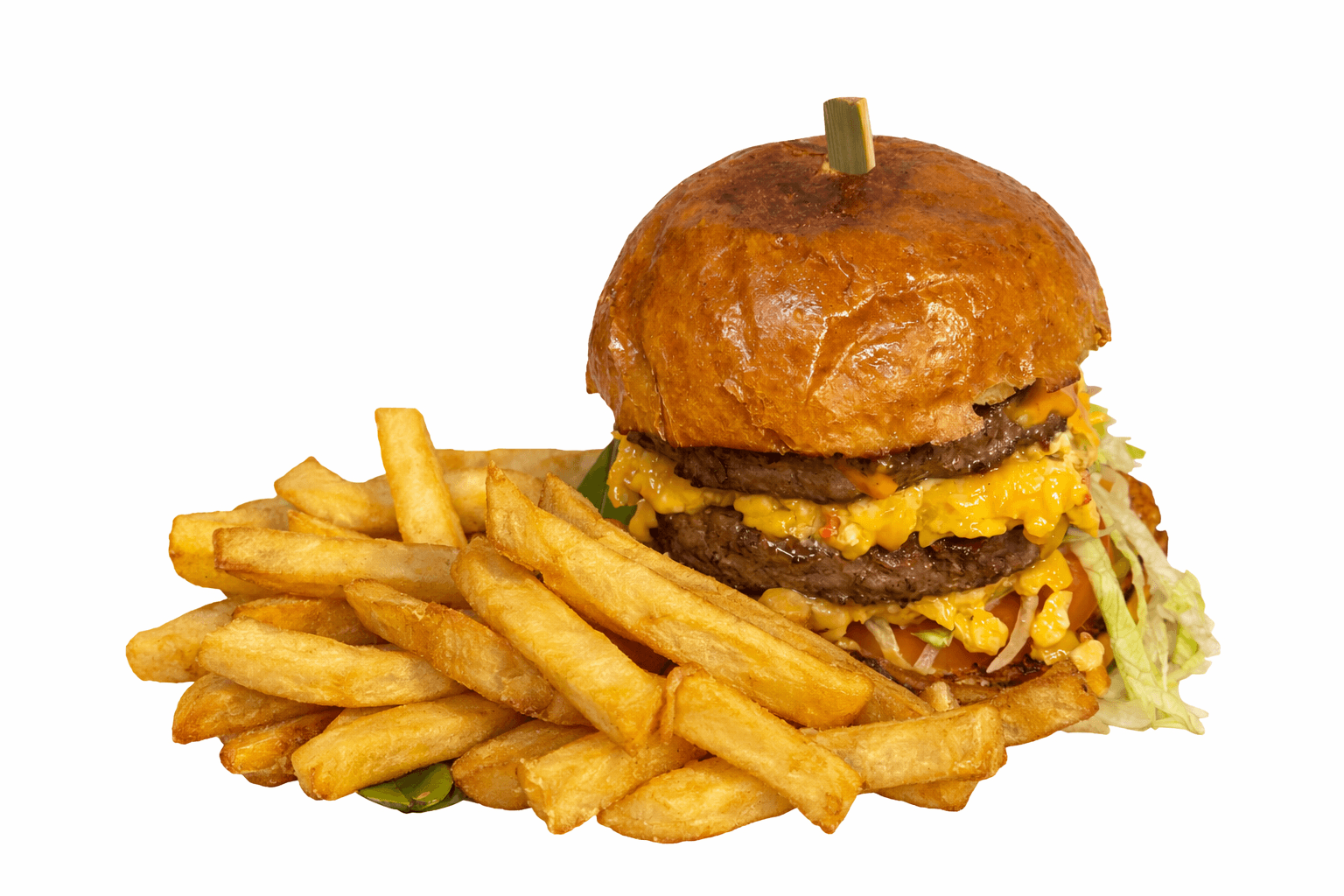 Pimento Double Cheeseburger.