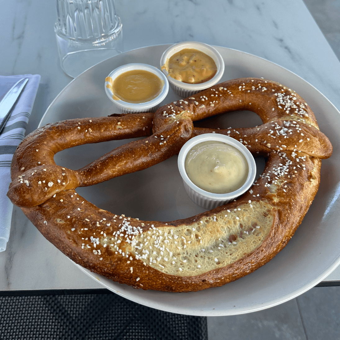 Bavarian Style Jumbo Pretzel.