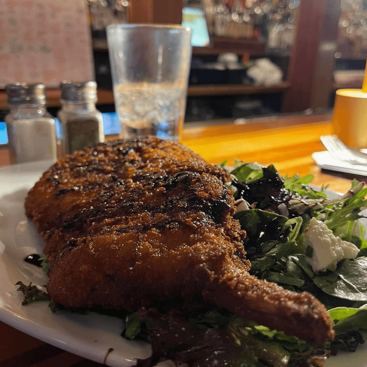 Pork Chop Milanese.