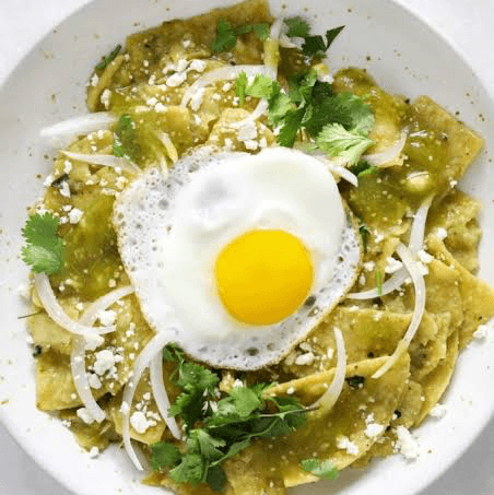 Chilaquiles Salsa Verde 2 Huevos.