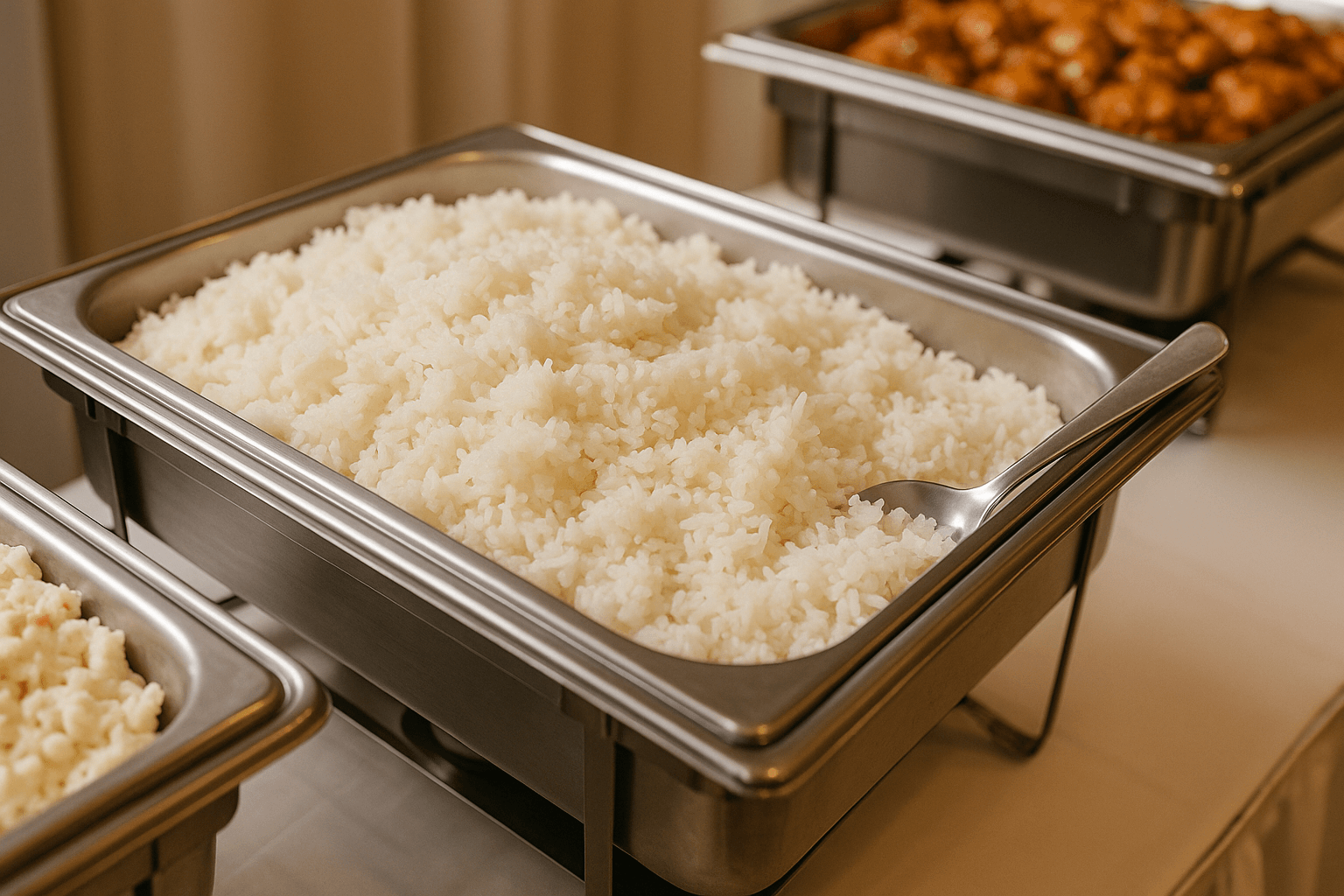 White Rice Half Pan serves 10.