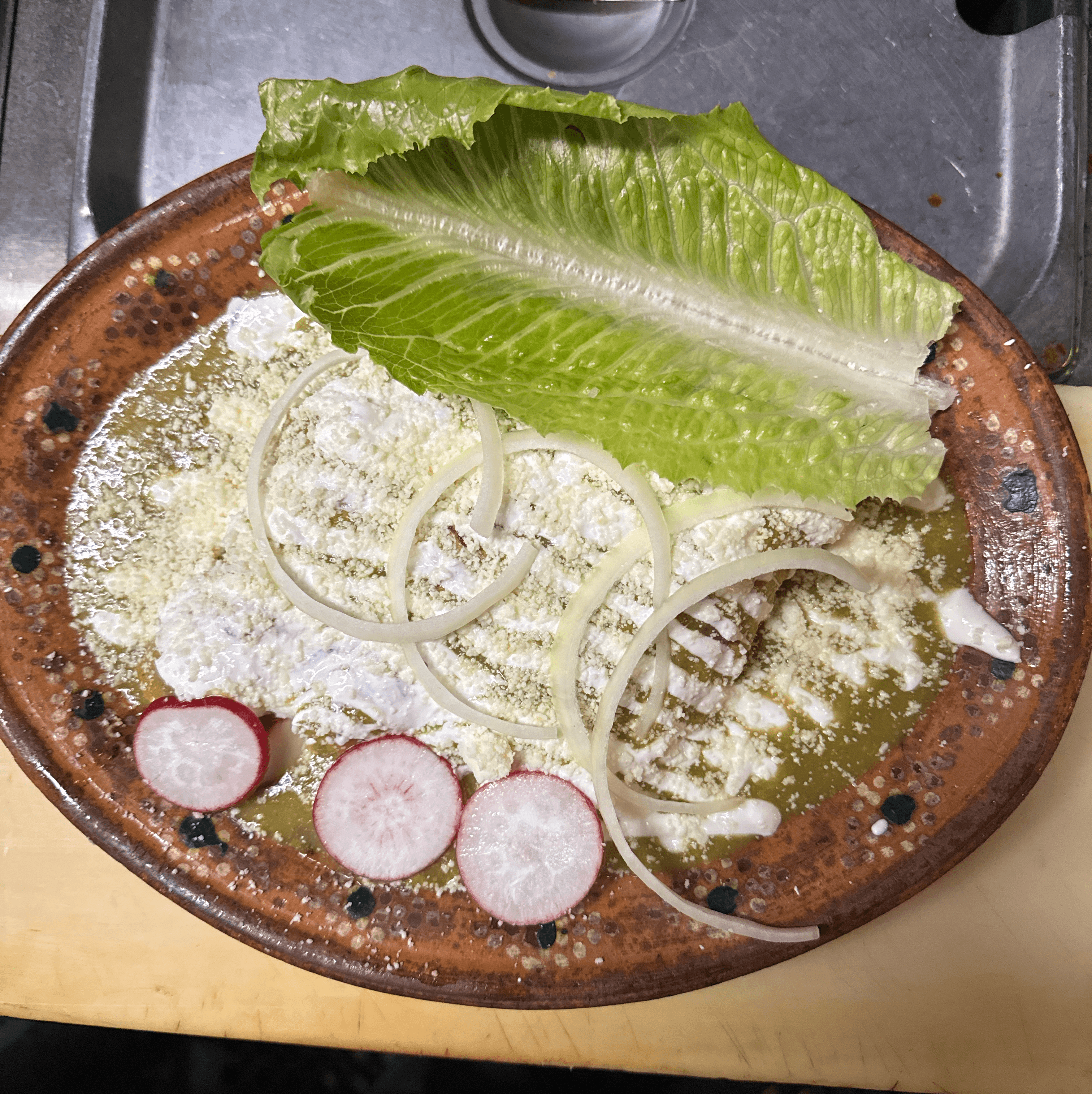 Enchiladas de chorizo.