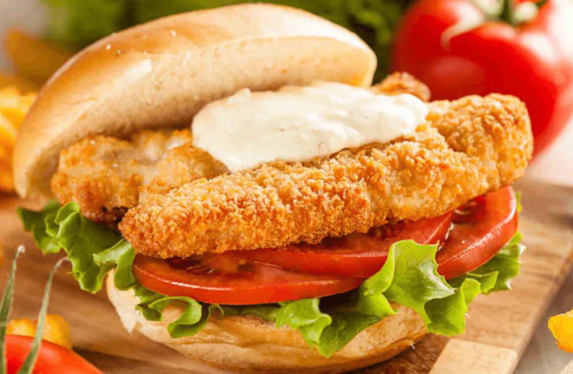 Beer Battered Haddock Sandwich.