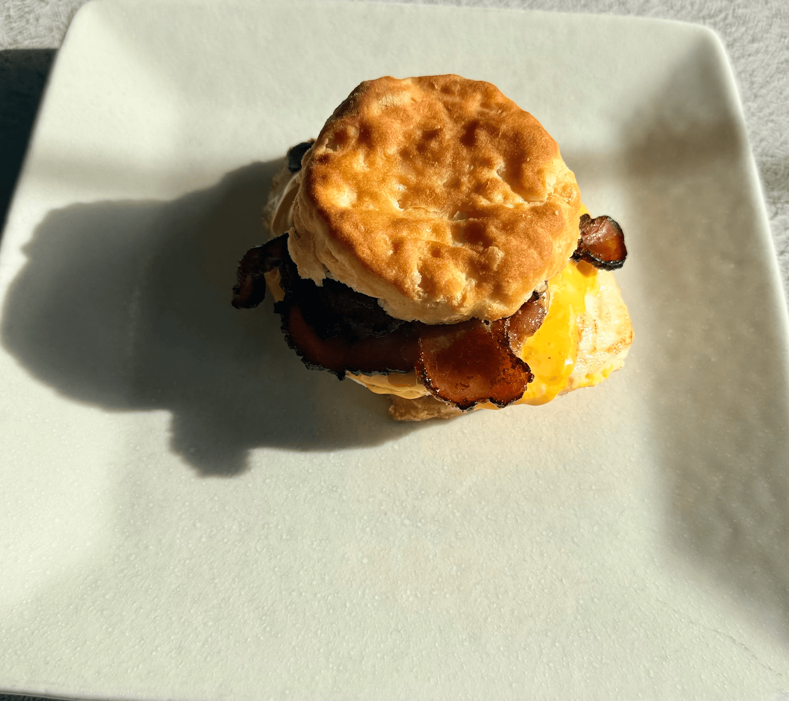 Bacon, egg and cheese biscuit.