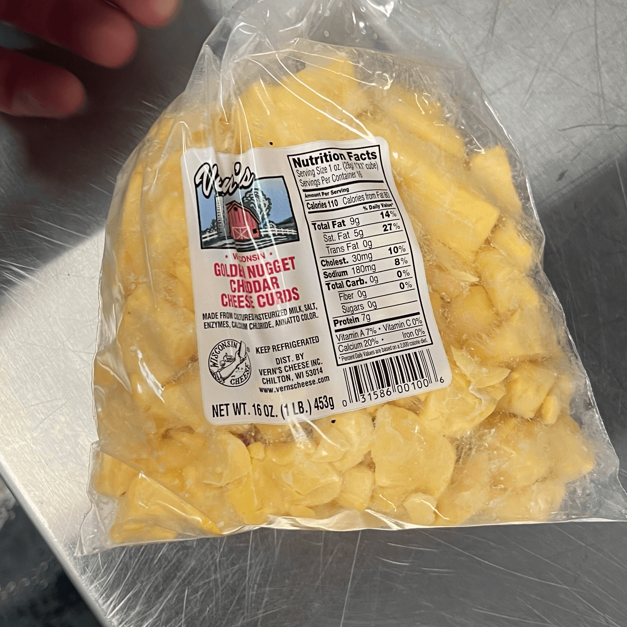 Vern’s All Famous Cheddar Cheese Curds 1 LB.
