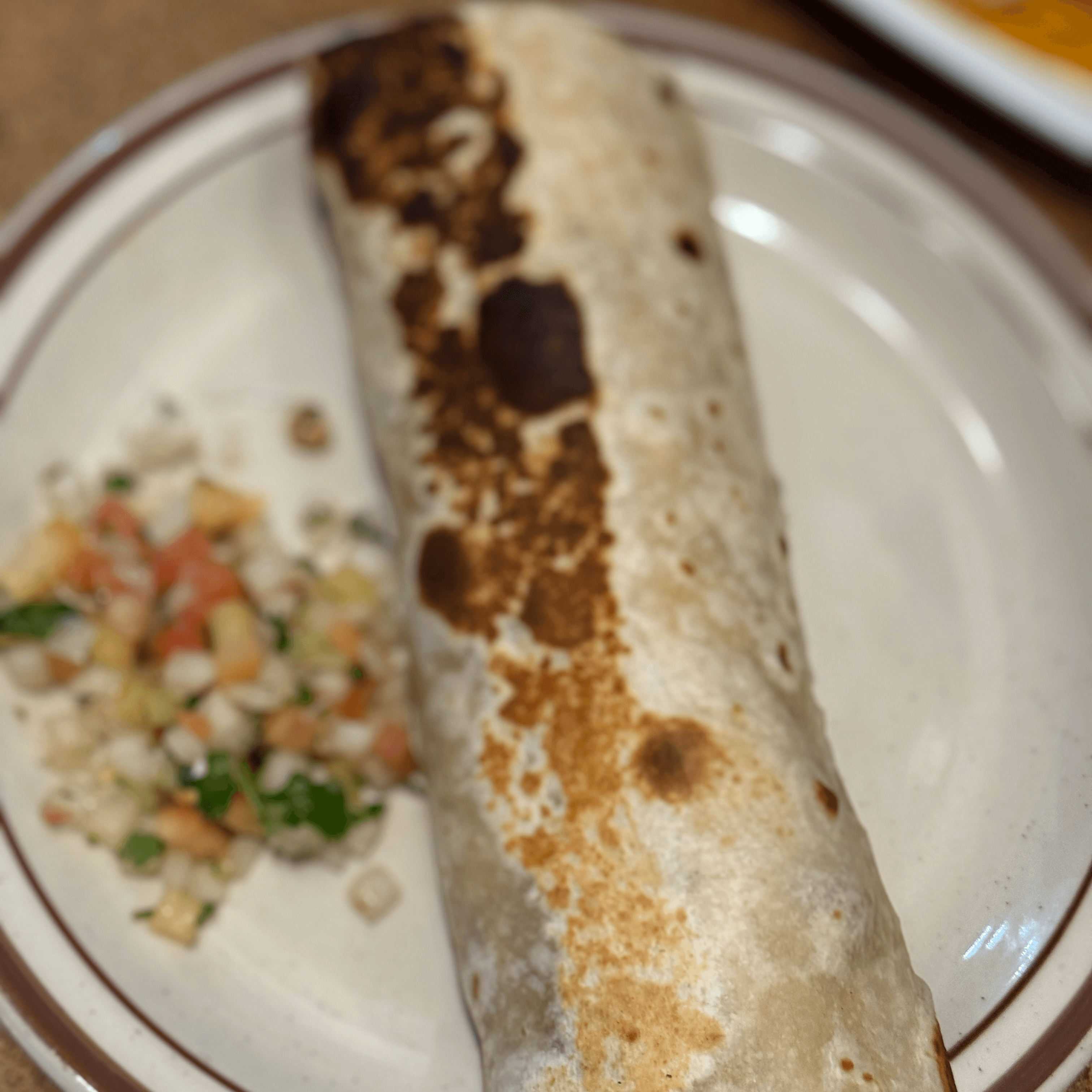 Bacon and Egg Burrito.