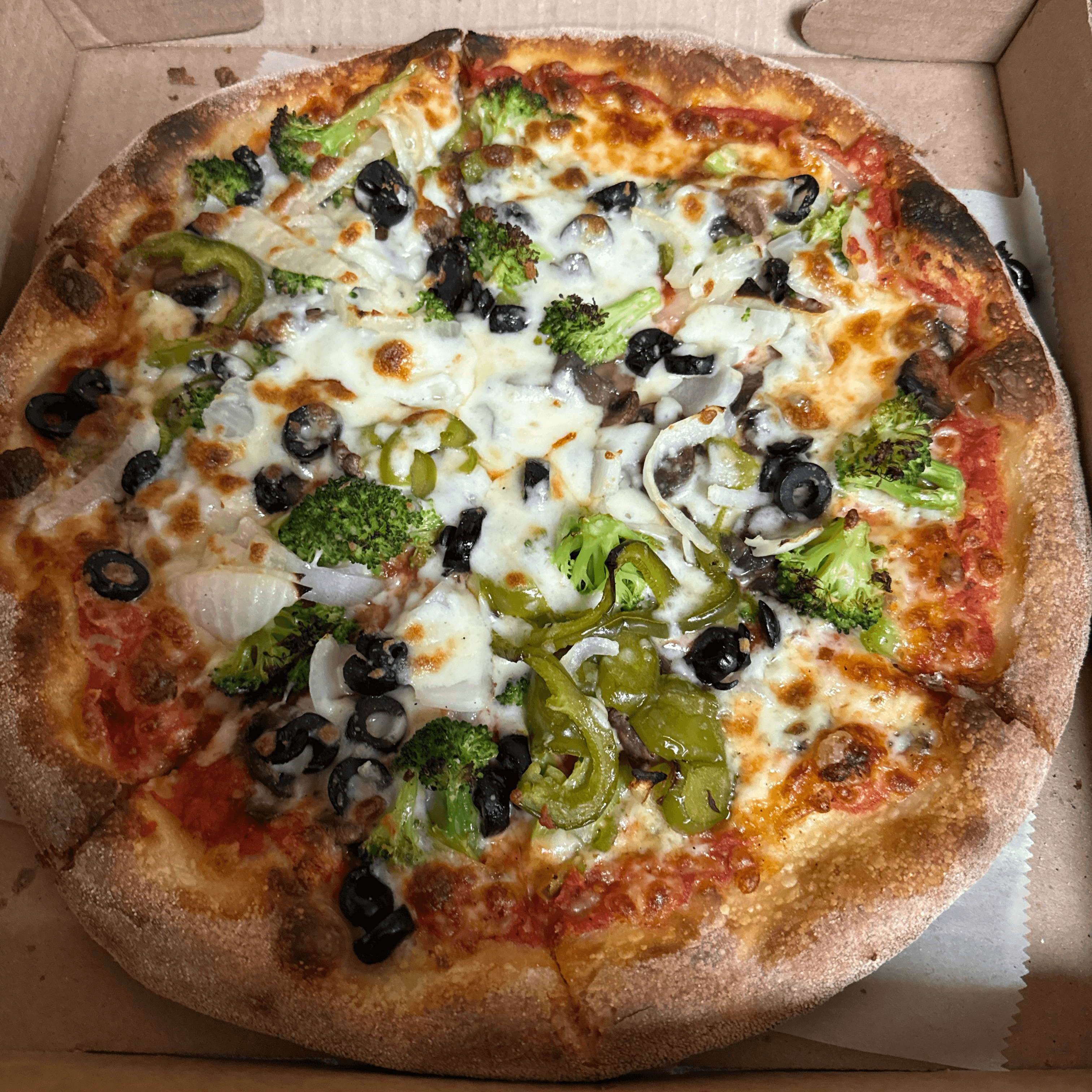 Medium Veggie Pizza.