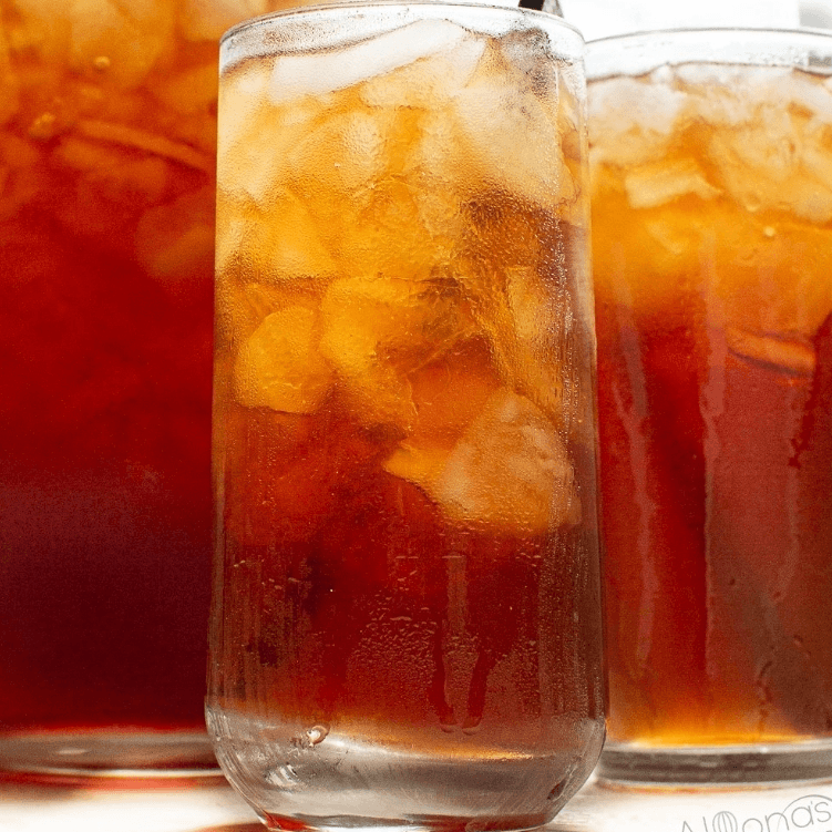 Homemade Unsweetened Iced Tea.
