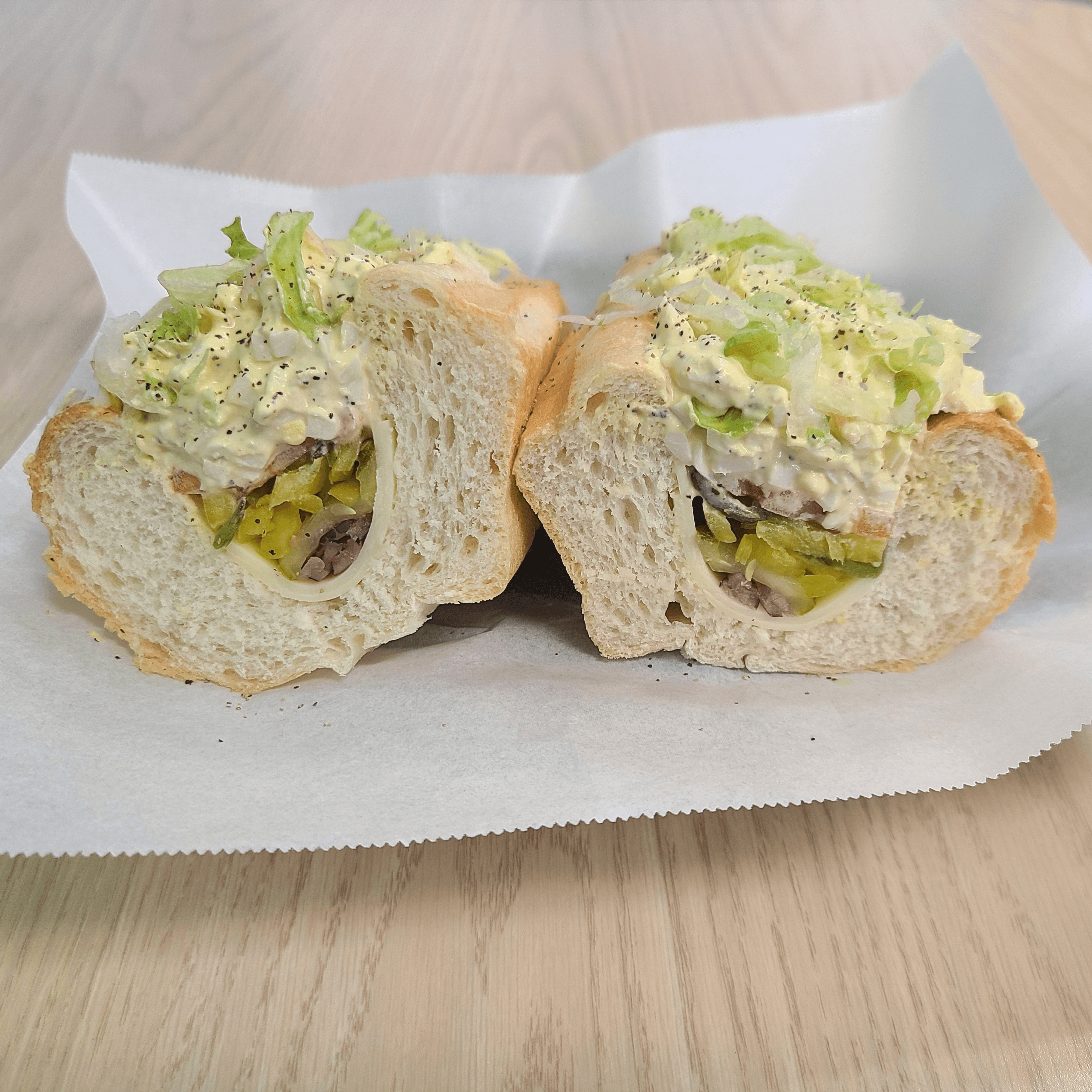 #14 Egg Salad And Provolone Hoagie.