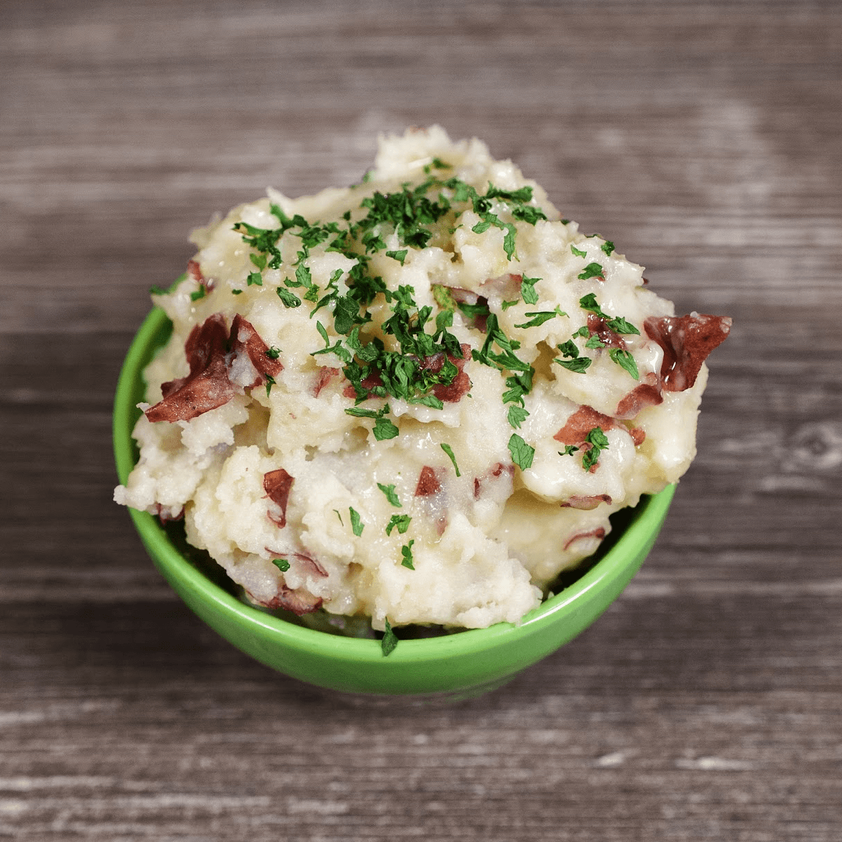 Loaded Red Skin Mashed Potatoes.