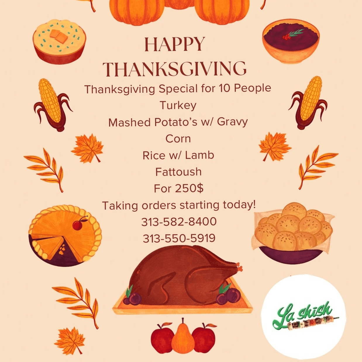 Thanksgiving Special for 10.
