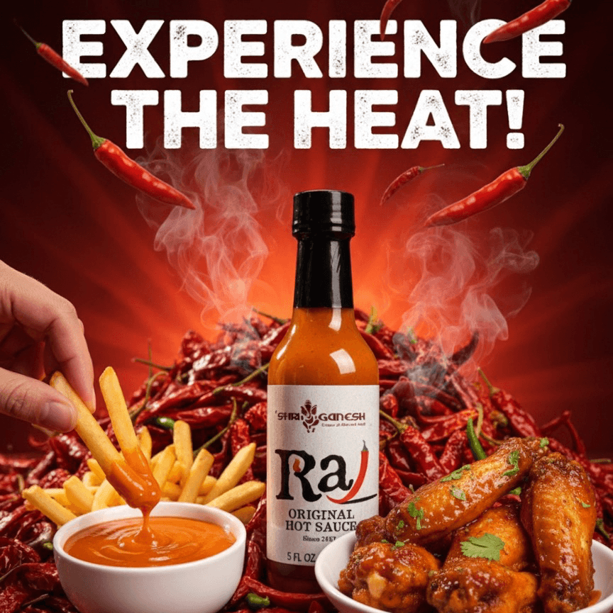 Raj Hot Sauce (5oz).