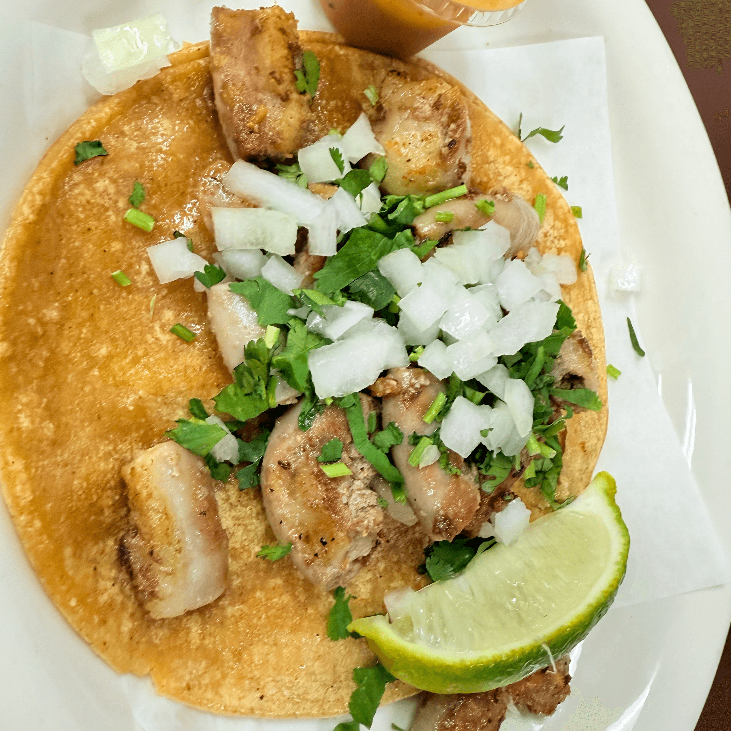 Taco Chitterlings Tripas.