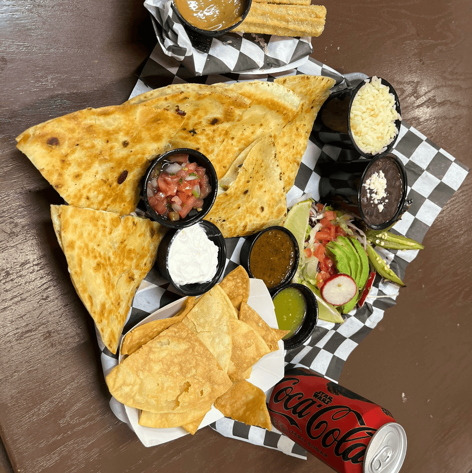 Chicken Quesadilla Combo.