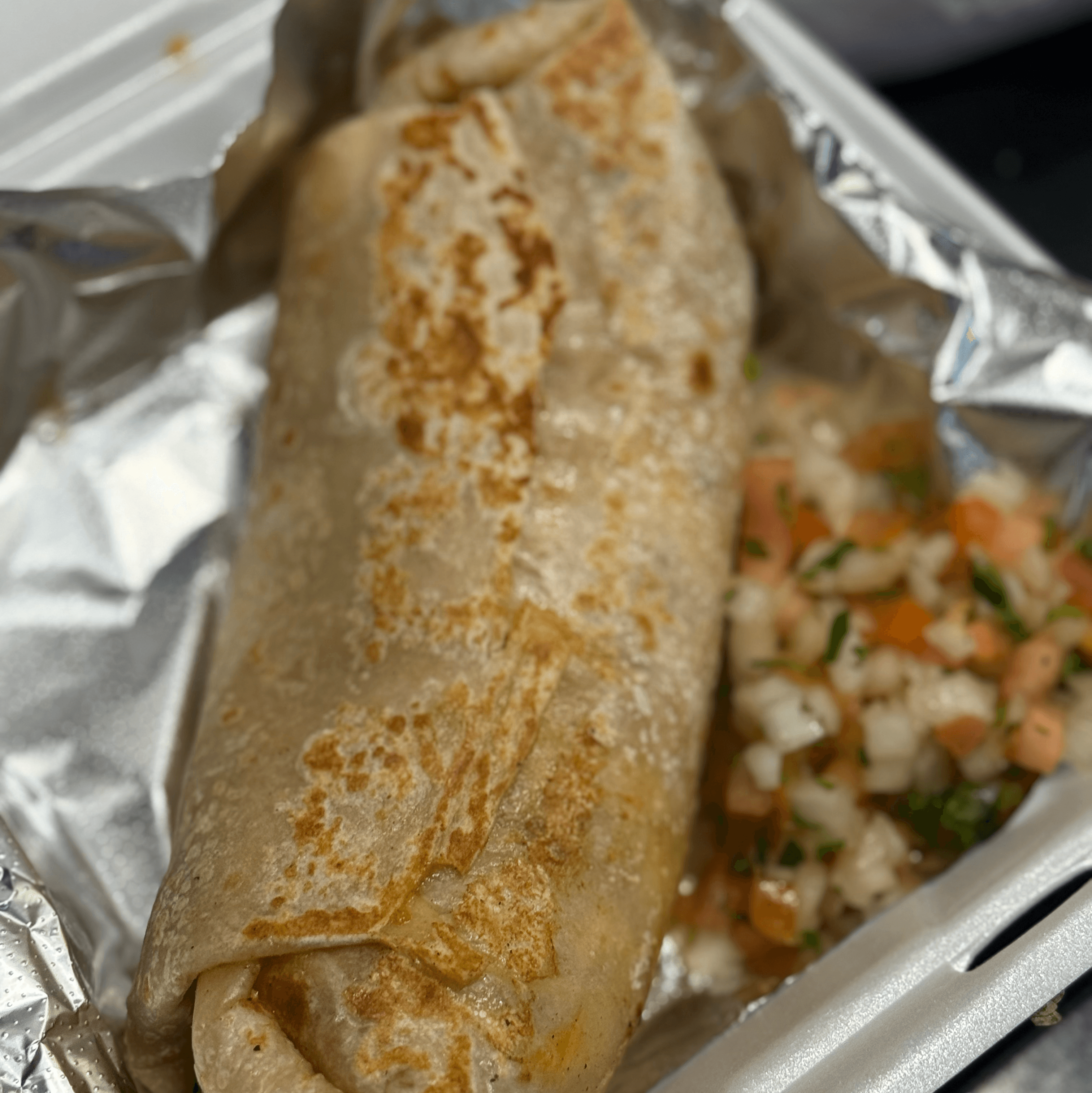 Chorizo breakfast Burrito.