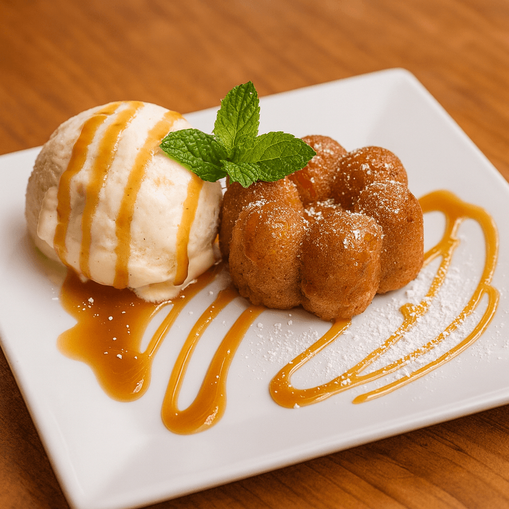 Churro Cake A la Mode.