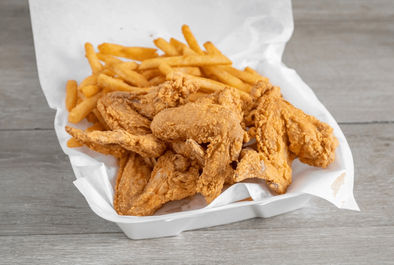 6 Whole Wings or Dark Meat Dinner Special.