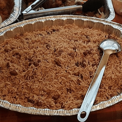 Full Tray: Rice & Beans.