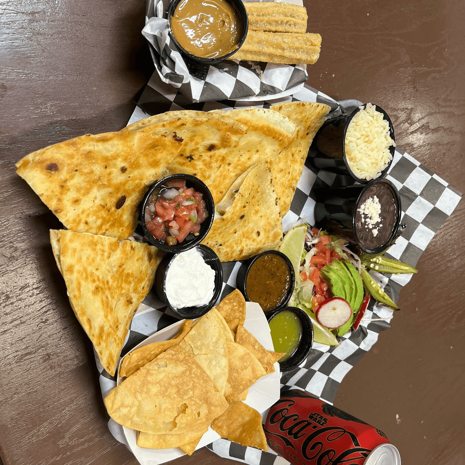 Chicken Quesadilla Combo.