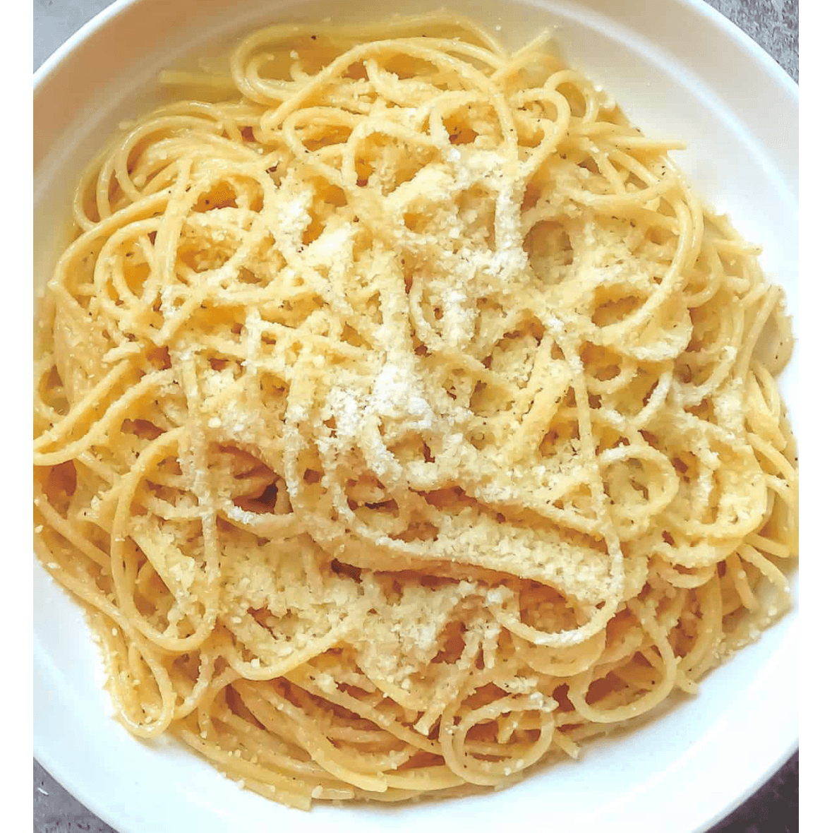 Spaghetti butter and parmesan.