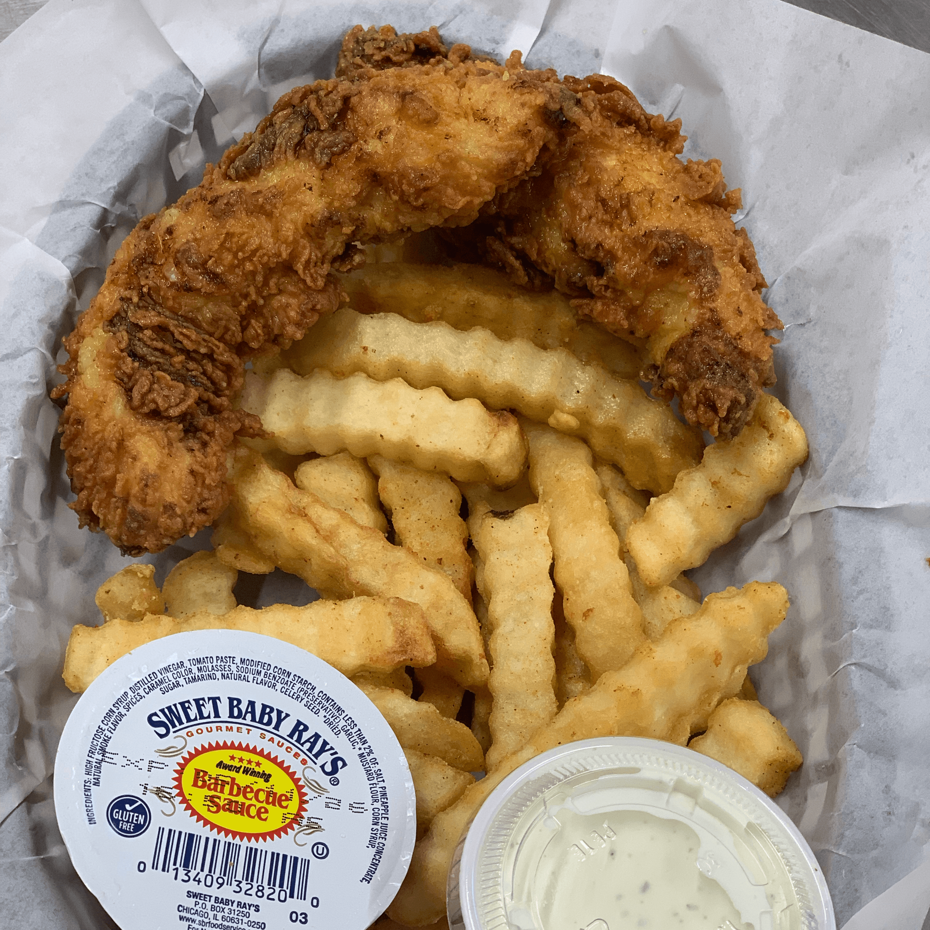 Kids Chicken Tender Meal.