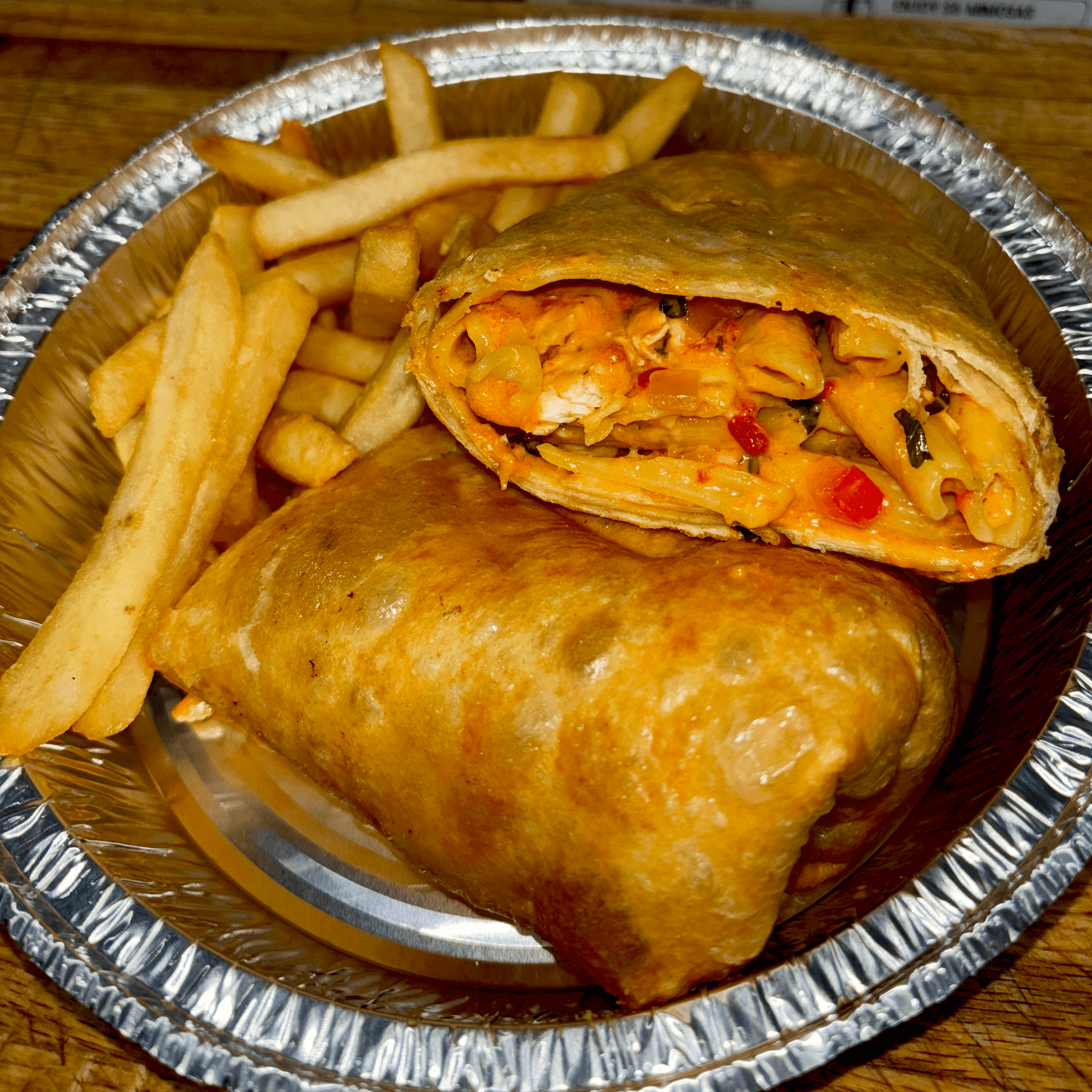 Village Chicken Penne Jumbo Wrap.