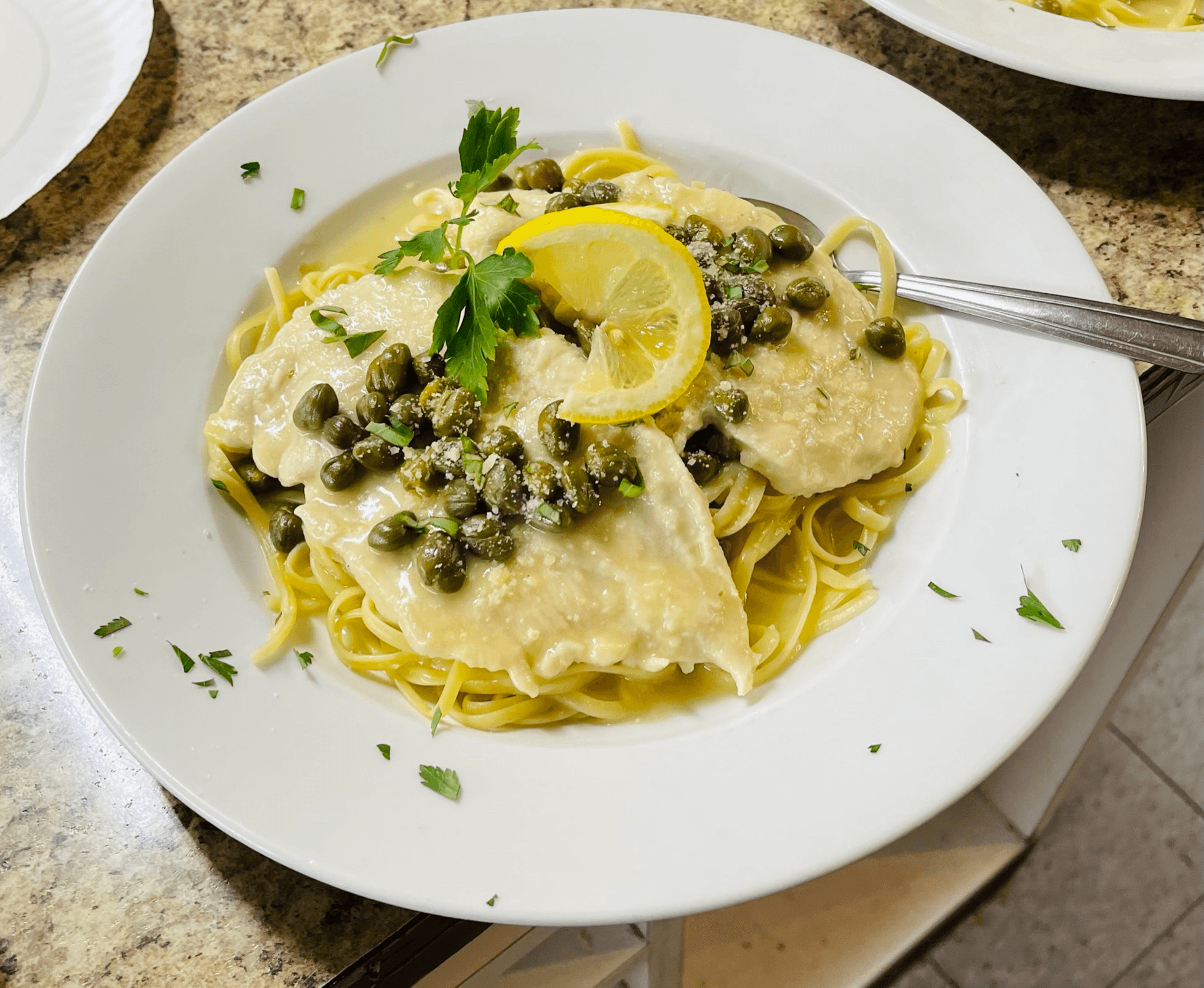 Chicken or Veal Piccata Entree.