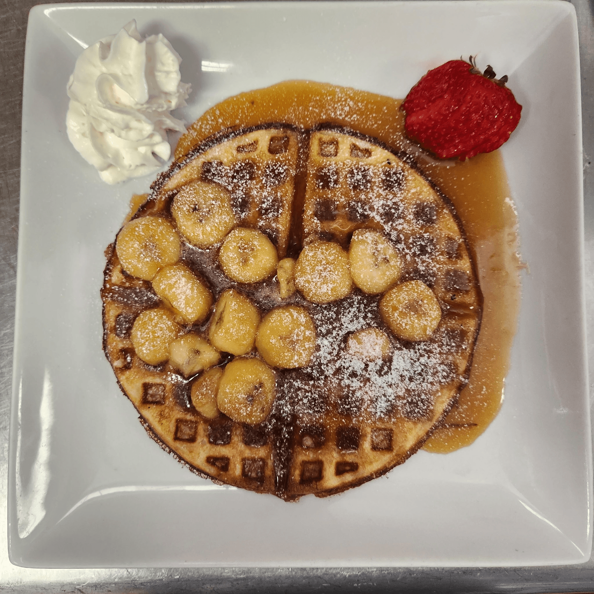 Bananas Foster Waffle.