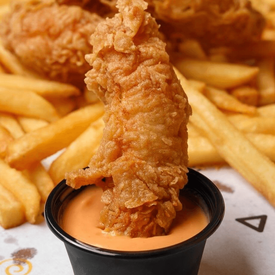 Chicken Tender with Fries.