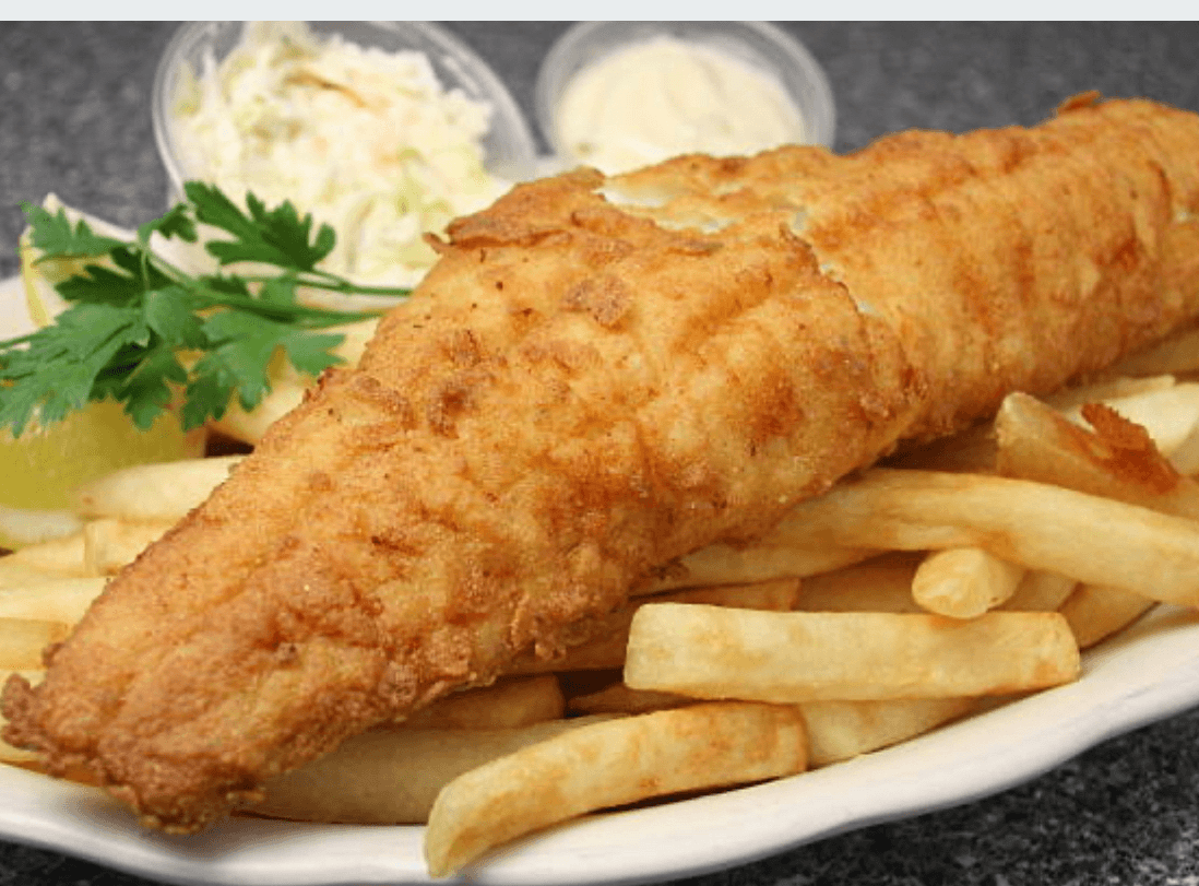 10 Oz. Beer Battered Haddock.