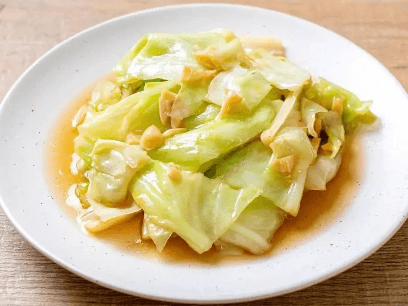 Stir Fried Garlic Cabbage.