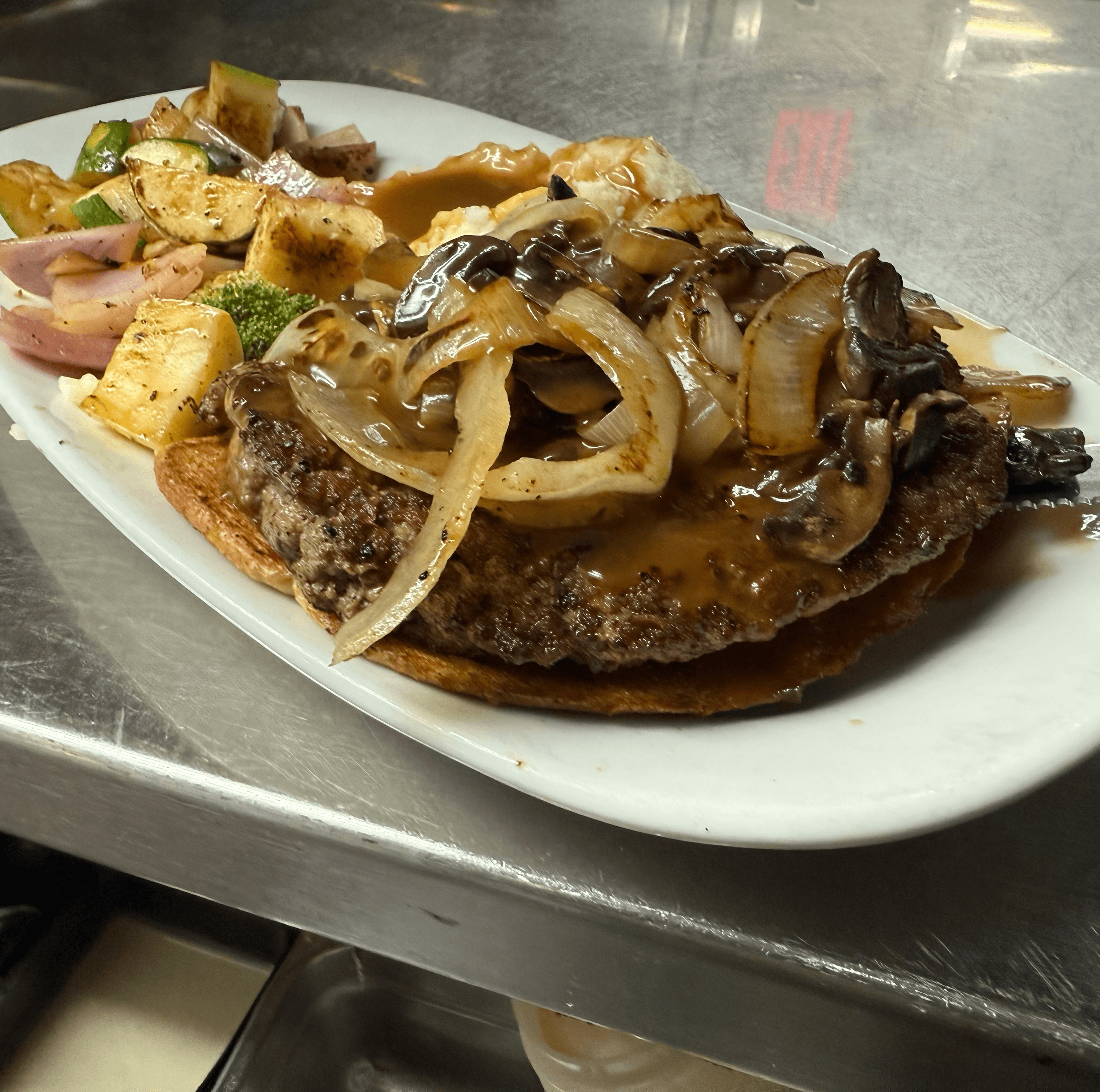 12oz Chopped Sirloin Steak.
