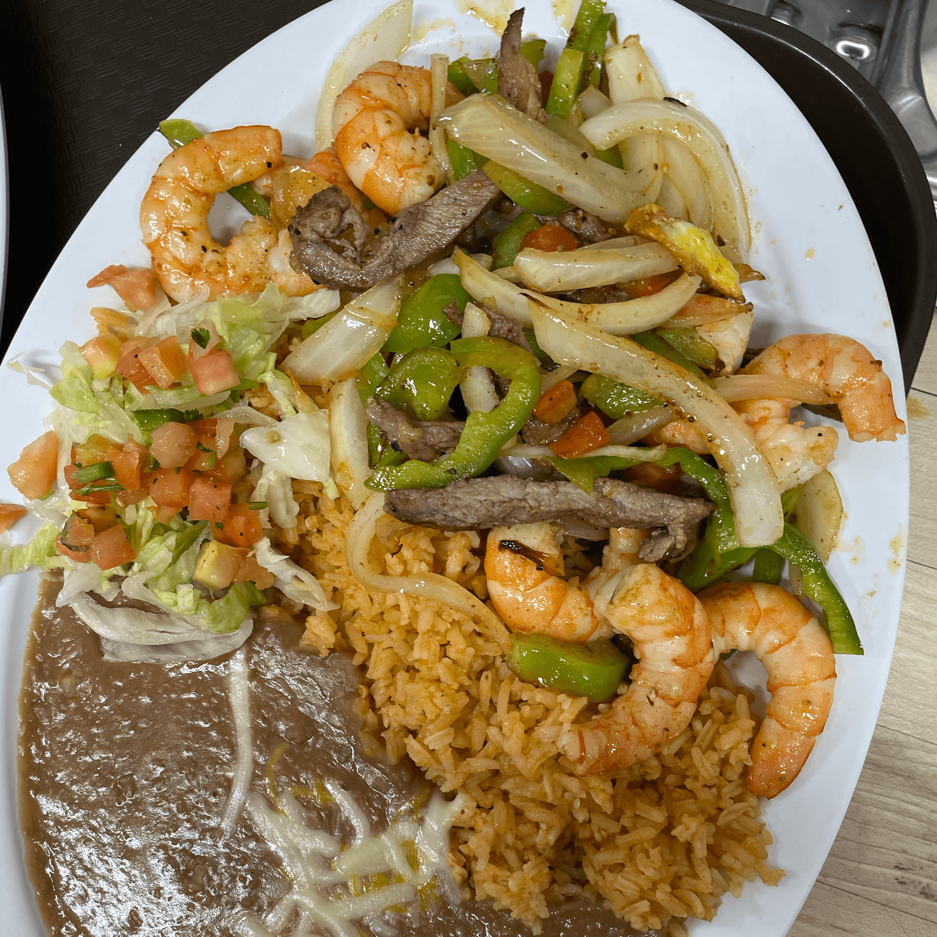 Shrimp Fajita Plate.