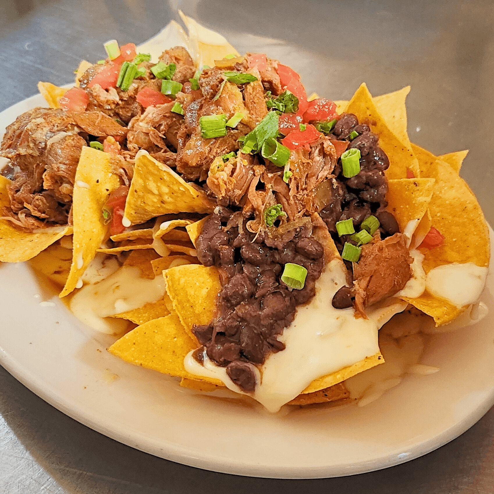 "Tapped out" nachos.