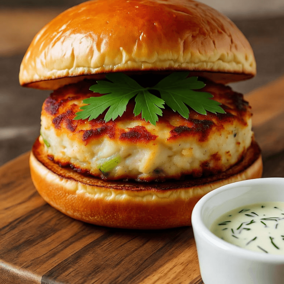 Crab Cake Sandwich.