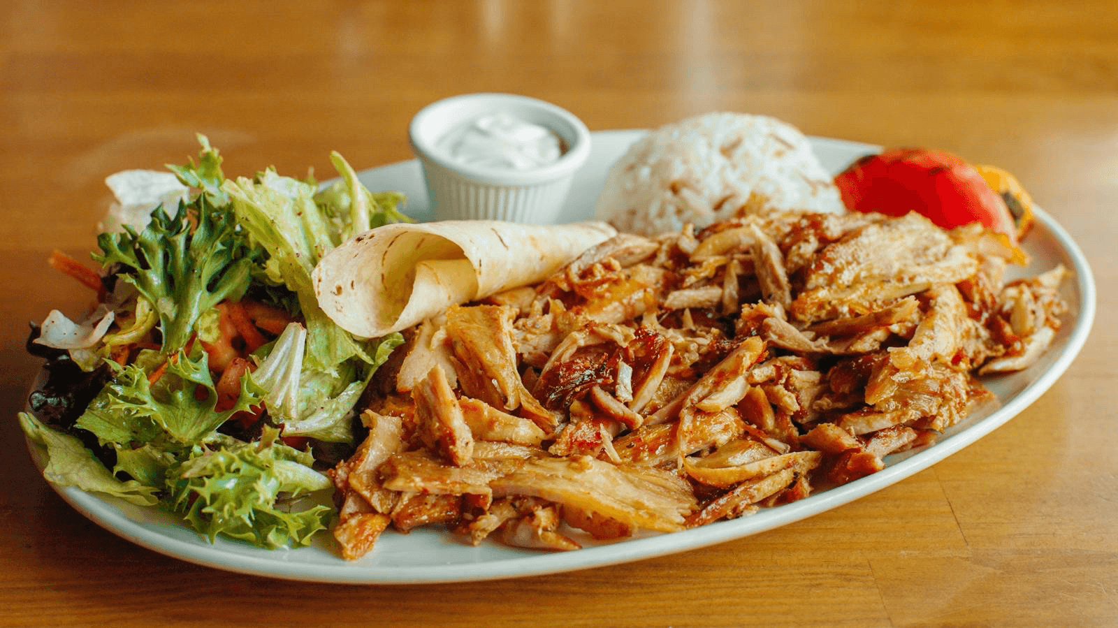 Small Chicken Doner Plate (Gyro).