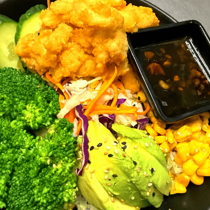 Crispy Chicken Teriyaki Bowl.