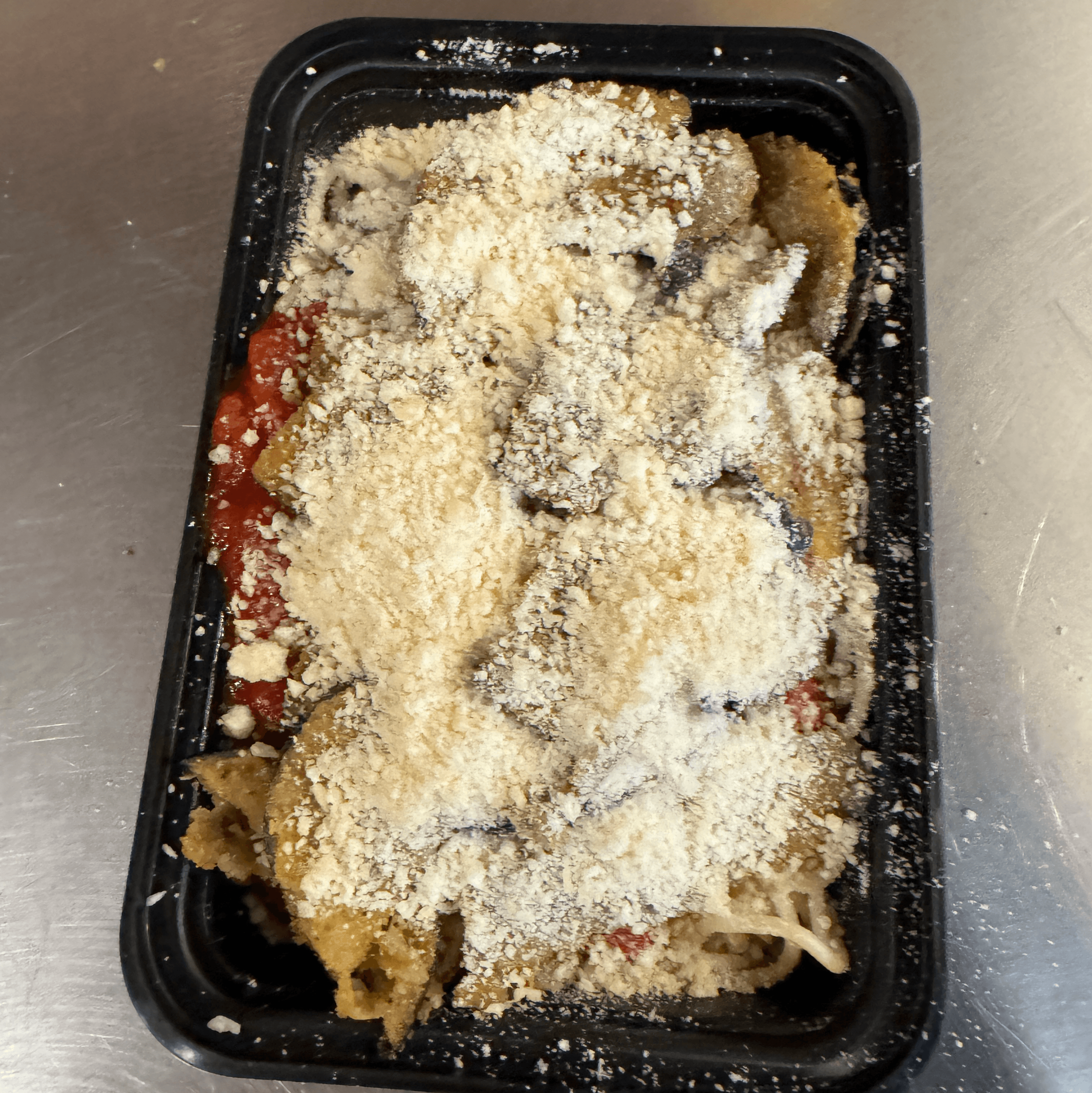 Egg Plant Parmesan Pasta.