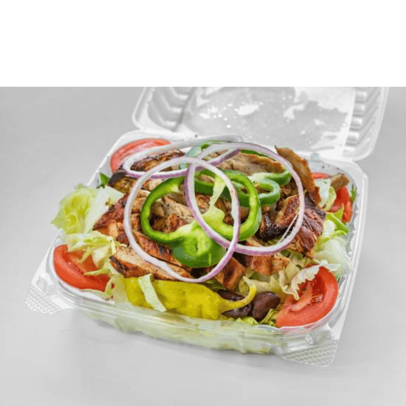 Greek Salad With Grilled Chicken.